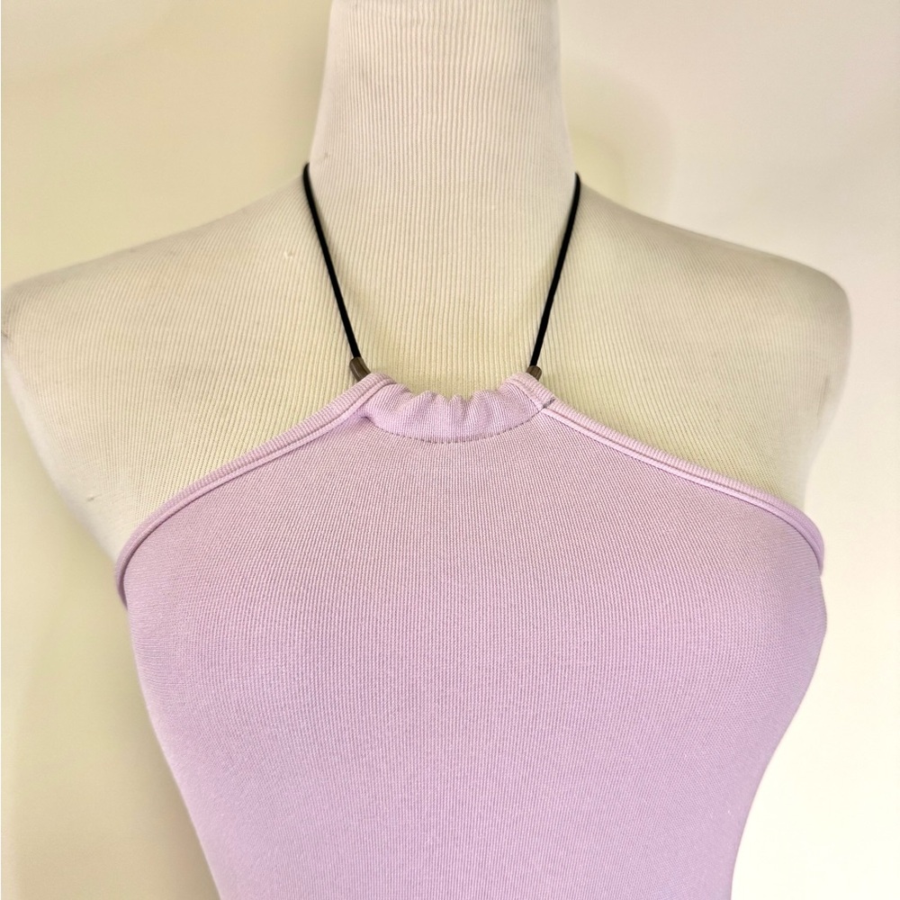 Glamor-us Light Purple Bodycon Halter Dress